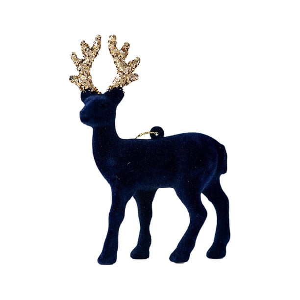 Figuras de reno, alce y ciervo para decorar el árbol de Navidad. Azul