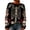 wei163-01-Black-Women's Hoodless Sweatshirt, variant on Halloween Sweaters for Women Funny Cute Floral Graphic Skeleton Spooky Season Sweatshirt Fall Winter Crewneck Holiday Pullover Soft Knit Tops