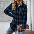 thumbnail image 2 of Fall Plaid Shirt Flannel Jackets for Womens Casual Fashion Printed Button up Casual Comfy Long Sleeve Tops, 2 of 5