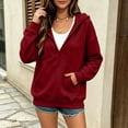 thumbnail image 7 of cocolona Pullover Hoodies for Women Deep V Neck Long Sleeve Trendy Sweatshirts Casual Solid Color Tops, 7 of 7