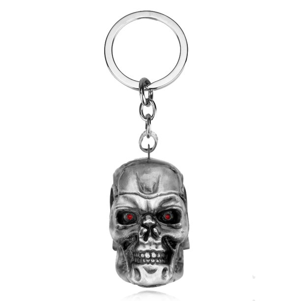 LLavero de cabeza de calavera Terminator con dije Vintage para hombre y mujer, llavero con colgante a la moda, joyería, accesorios para llaveros de coche, regalos nuevos