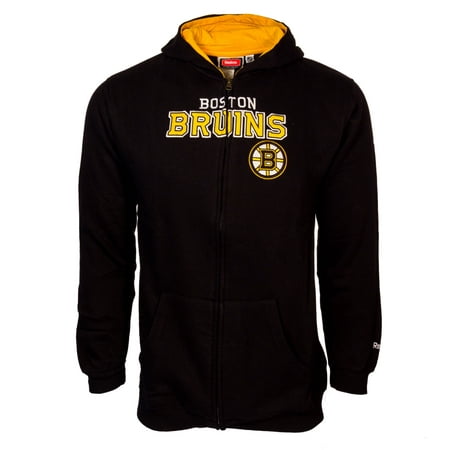 Boston Bruins Youth NHL Stated Embroidered Full Zip Hoodie - Black ...