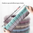 thumbnail image 3 of SHENGXINY 2PCS Toilet Seat Cover Pads Stretchable Washable, Thick Knitted Toilet Seat with Handle Reinforced Winter Ring Set Pink 14x18.5in, 3 of 9