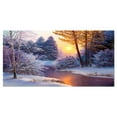 thumbnail image 1 of Designart Winter Forest in River Canvas Wall Art, 1 of 4