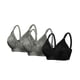 thumbnail image 1 of Sujetadores Cómodos para las Mujeres Más Tamaño Color Sólido Encaje Empalme Correas Ajustables, Sujetadores de Encaje para las Mujeres Uso Diario Suave Transpirable 3 Paquete, 1 of 2