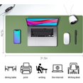 thumbnail image 4 of Leather Desk Pad Protector,Mouse Pad,Office Desk Mat, Non-Slip Desk Blotter,Laptop Desk Pad,Waterproof Desk Writing Pad for Office and Home (31.5" x 15.7",Olive Green), 4 of 6