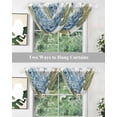 thumbnail image 5 of Waterfall Valances for Windows, Blue Hydrangea Kitchen Sheer Valance Curtains, Spring Vintage Botanical Butterfly Rod Pocket Elegant Swag Valances for Living Room Bedroom, 47.2"x38.5", 2 Panel, 5 of 8
