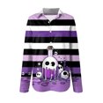 thumbnail image 5 of Godom Button Down Shirts for Women V Neck Funny Halloween Graphic Long Sleeve Tops Fall Blouse, 5 of 5