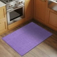 thumbnail image 3 of Purple 2x3 Door Mat Rug, Farmhouse Burlap Solid Purple Color Modern Linen Texture Non-Skid Rubber Backing Large Rectangle Rugs - Living Room Bedroom Home Office, Indoor Floor Mat Carpets Washable Rug, 3 of 9