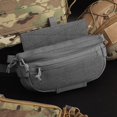 thumbnail image 3 of HUGFEGWE Multi Functional Waist Pack, Wearproof Waist Pack Stain Resistant Hook and Loop Straps Double Open Zipper for Training (Grey) CJB91-49871, 3 of 8