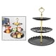 thumbnail image 4 of Soporte para pasteles de 3 niveles, elegante bandeja para servir postres, cupcakes y pasteles, ideal para fiestas de té, bodas y cumpleaños. Negro, 4 of 6