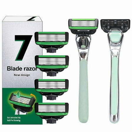 Reusable Manual Razro Shaving Razro with 5 Stainless Steel Razro Tip Metal Razro for Women Men