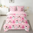 thumbnail image 2 of Castle Fairy Kawaii Xmas Snowman 7-Piece Bedding Comforter Set for Teens Girls Boys,Christmas Tree King Bedding Sets,Polka Dots Ultra Soft Bed Sheets,Ultra Soft Home Decor, 2 of 8