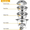 thumbnail image 7 of PRIJESSE 4 Packs 6 QT Chafing Dish Buffet Set, Stainless Steel Chafing Dishes Round Buffet Chafe Warmer Set, 7 of 7