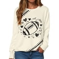 thumbnail image 7 of Godom Oversized Sweatshirt for Women Rugby Graphic Pullover Long Sleeve Drop Shoulder Fleece Sweatshirt, 7 of 7