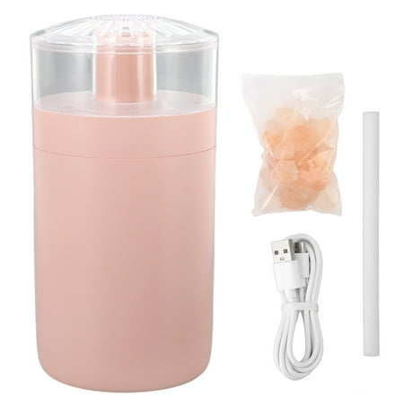

2024 250ml Portable Mini Humidifier USB Powered Crystal Rock Desktop Humidifier for Car Office Bedroom Living Room Pink