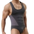 thumbnail image 2 of CYMMPU Men's Gym Jumpsuit Vest Briefs Sportswear Jumpsuit Loungewear Stretch Tights, 2 of 8