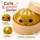 thumbnail image 3 of Pelota antiestrés tipo dumpling dorada con glitter Crossunx, 3 of 7