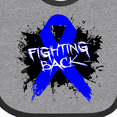 thumbnail image 4 of Inktastic Colon Cancer Fighting Back Boys or Girls Baby Bib, 4 of 4