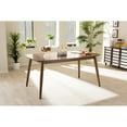 thumbnail image 5 of Baxton Studio Flora Mid-Century Modern "Oak" Medium Brown Finishing Wood Dining Table, 5 of 6