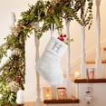 thumbnail image 1 of HOARBOEG 9 in Initial Monogram Christmas Stocking White Personalized Christmas Stockings with Embroidered Letters Super Soft Initial Christmas Stocking for Holiday Christmas Tree Fireplace Decor (H), 1 of 6