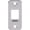 Polished Chrome, variant on Stone Harbor Hardware Round Pocket Door Lock Strike Plate, 2-3/4" x 1-1/4" Satin Chrome