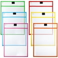 thumbnail image 1 of WORGEOUS Protectores de hojas de 6 piezas Cubierta de papel de diseño transparente Protector de hojas sueltas Bolsa de protección de archivos de papel (color aleatorio), 1 of 9