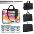 thumbnail image 6 of YFYANG 14 inch Universal Laptop Bag Oxford Cloth Laptop Sleeve, Multi-functional Colorful Watercolor Leaf Doodle Notebook Computer Messenger Bag Handbag, 6 of 8