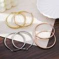 thumbnail image 3 of Lightweight Hoop Earrings for Women - Big Large Hoop Earrings in Rose Gold Plated . Birthday Jewelry Gifts Ideas Mom Wife Daughter Girlfriend Age, 3 of 3