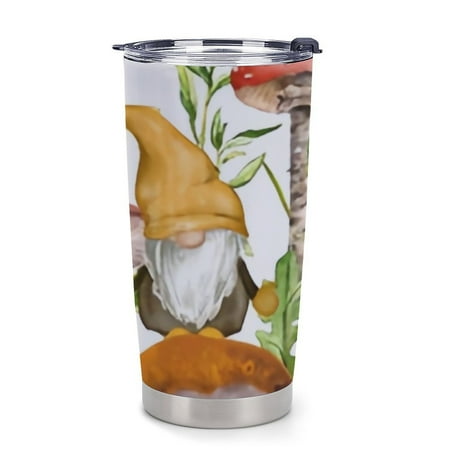 

ANYWAY.GO Thermal Insulation Coffee Travel Mug with Lid Spill Proof Magical Forest Gnomes Grass Mushrooms Portable Thermal Thermal Cup for Car 20oz