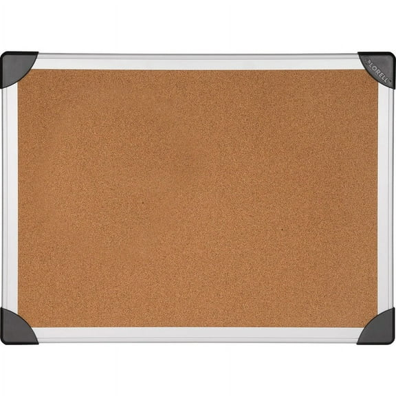 Lorell Mounting Aluminum Frame Corkboards - 24" Height x 36" Width - Cork Surface - Durable, Resist Warping, Laminated, Resilient - Aluminum Frame - 1 Each | Bundle of 5 Each