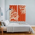 thumbnail image 5 of Curtains 84 Inches Long 2 Panels, Coral Orange Grommets Window Treatment Curtain, Coastal White Ocean Marine Nautical Beach Thermal Curtains Drapes for Living Room/Bathroom, 5 of 9