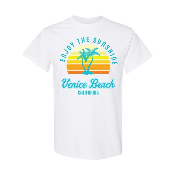 Inktastic Summer Enjoy the Sunshine Venice Beach California in Blue T-Shirt