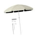 thumbnail image 5 of Sombrilla de patio de 1,7 m con varillas resistentes para deportes al aire libre beige, 5 of 9