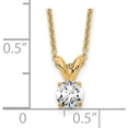 thumbnail image 3 of 14K Yellow Gold Lab Grown Diamond 1/4Ct. Round Si+, H+, Solitaire Necklace Made In United States pm4396-025-lg-18, 3 of 5
