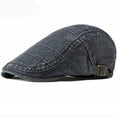 thumbnail image 3 of SikaFu New Adjustable Beret Cap Washed Cotton Jeans Denim Newsboy Ivy Flat Cap Men Women Berets Spring Summer Men Women Cap Hat, 3 of 6