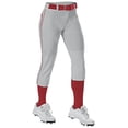 thumbnail image 3 of Girls' Belt Loop Fastpitch Pants - S / Grey/ Red, 3 of 3