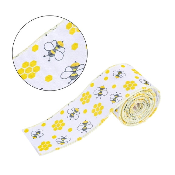 SDFGTstore Wire Edged Ribbon Sunflowers Fabric Ribbon Craft Ribbon Decorative Ribbon DIY for Wrapping,Party Decorations,Hair Bows
