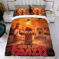 thumbnail image 4 of Sausage Party: Foodtopia Conjunto de sábanas temático, trío de piezas, cómodo y amigable con la piel, diseño único, regalo de decoración para el hogar para familiares, amigos y fans,173cm *218cm, 4 of 6