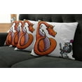 thumbnail image 5 of Ambesonne Dragon Throw Pillow Cover 4 Pack, Cartoon Knight Sketch, 24", Multicolor, 5 of 5