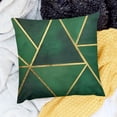 thumbnail image 2 of SHANXI  Green Gold Pattern Velvet Throw Pillow Covers Sofa Pillowcase Car Square Throw Pillowcases Home Decoration 22x22in, 2 of 5