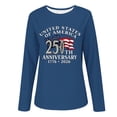thumbnail image 4 of MEICHEN Women's Long Sleeved T Shirt American Flag 250th Anniversary 1776-2026 Sports Shirt Printed Round Neck Daily Outdoor Casual Top, 4 of 4