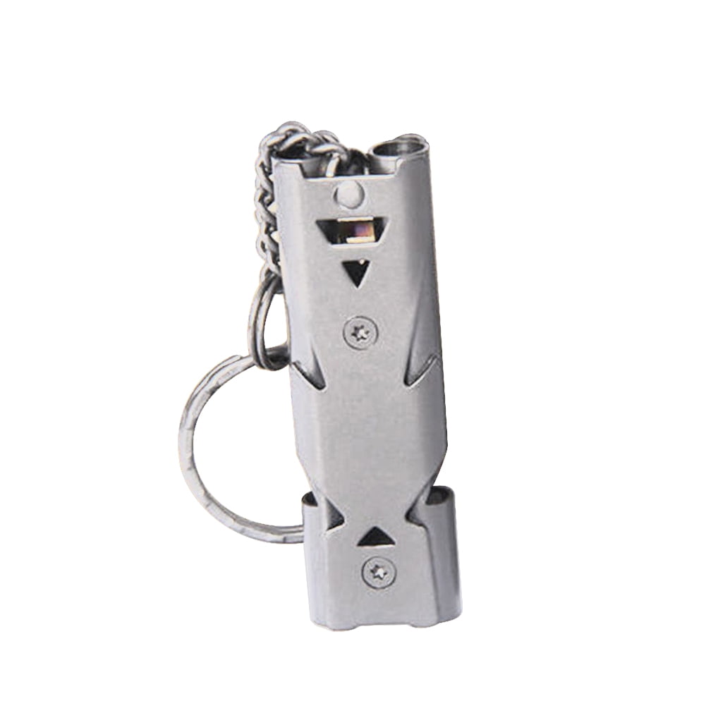 Details about   Stainless Steel Double Tube Lifesaving Emergency Outdoor Hiking Survival Whistle