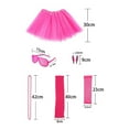 Neon Dance Party Set Blinds Glasses Rose Rd Leg Cover Rinbow Skirt
