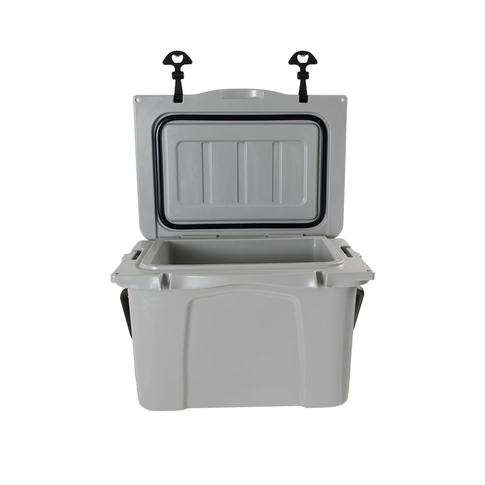 25QT Portable Insulated Hard Cooler Ice Chest with Built-in Bottle Opener, Cup Holders and Measuring Ruler, Perfect for Travel, Beach, Camping, Fishing and Outdoor Activities