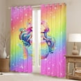 thumbnail image 3 of Feelyou Magic Mermaid Princess Black Out Curtains, Dreamy Ocean Sealife Curtains Pack of 2 (42x63 Each), Teens Kids Boys Girls Bedroom Curtains, Blackout Curtains Bedroom Decor, 3 of 7