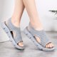 thumbnail image 2 of Sandalias Elegantes Deportivas para Mujeres Cómodas (gris 36), 2 of 9
