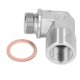 thumbnail image 2 of Risegun Adaptador de Rosca de 90°, 1 Pieza Codo Racor de latón Junta de extensión de Sensor en ángulo Enchufe de Conector Universal, 2 of 8
