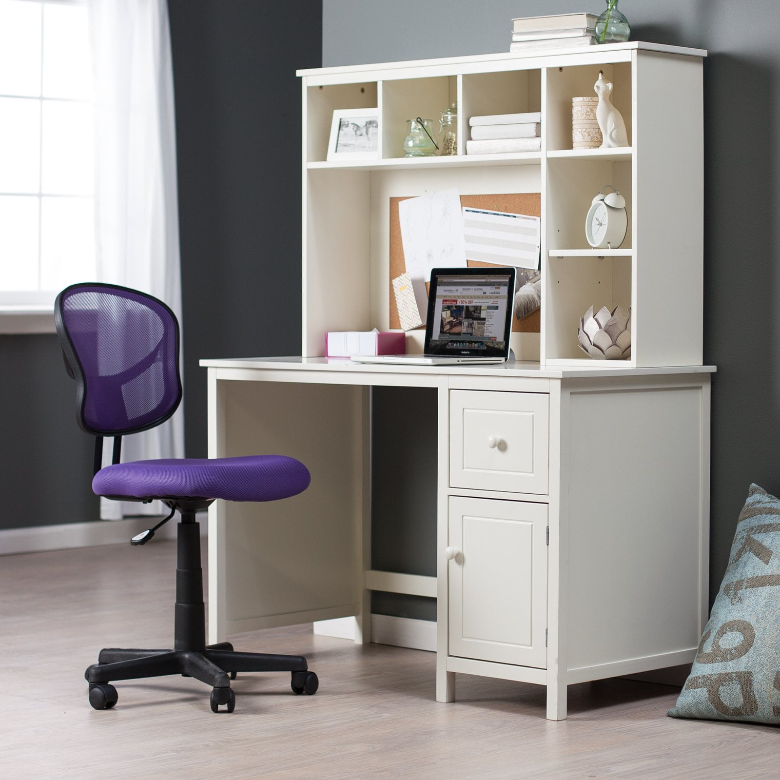 Piper Desk with Optional Hutch Set 
