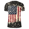 thumbnail image 4 of Itsame Fourth of July American Flags Printed Short Top Mens Independence Day Short T-Shirt Sleeve, V-Neck Multicolor, 4 of 5